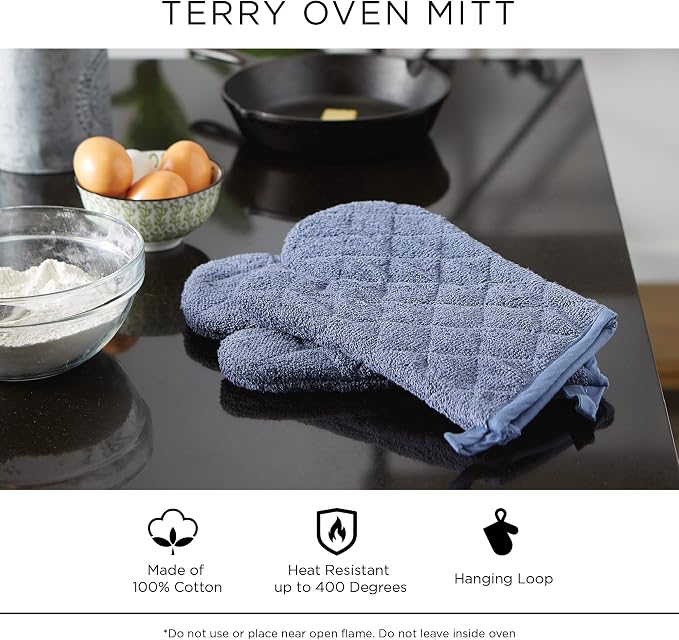 DII Basic Terry Collection 100% Cotton Quilted, Oven Mitt, Honey Gold, 2 Piece - Image 7