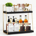 Coffee Bar Accessories, 2 Tier Large Wooden CoffeeBar Shelf by Unknown