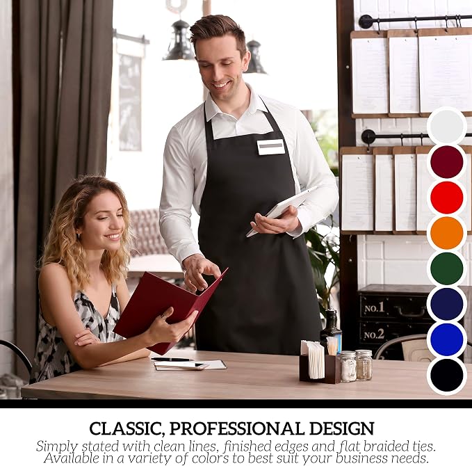 GREEN LIFESTYLE 120 Pack Professional Chef Apron – Grilling Aprons - Image 7