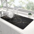 Rnivvi Dish Drying Mat for Kitchen Counter, 12 x 19" Cute Marble Super by Rnivvi