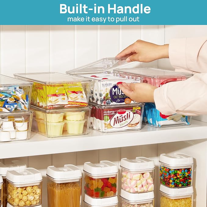 Vtopmart 8pcs Clear Organizers and Storage Bins - Image 5