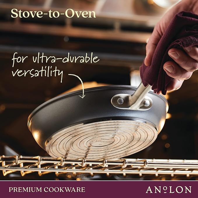 Anolon Accolade Forged Hard Anodized Nonstick Frying Pans/Skillet Set, 8 Inch - Image 2
