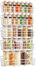 Mystozer 5 Pack Spice Rack Seasoning Organizer Wall Mount, Kitchen Organization by Mystozer