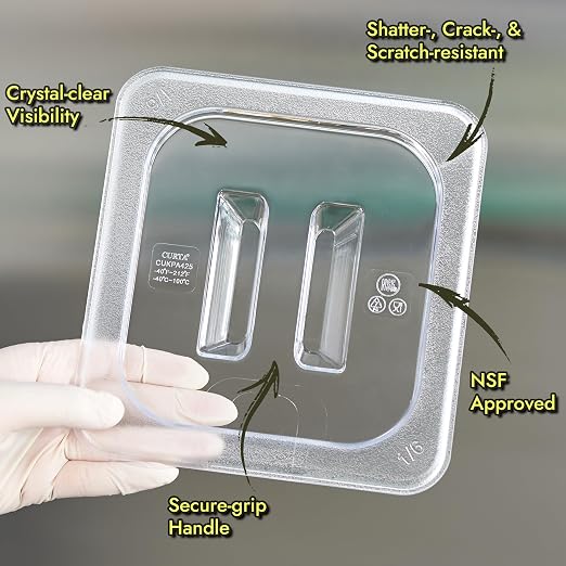 CURTA 4-Pack Full Size 6" Deep NSF Polycarbonate Food Pans - Image 7