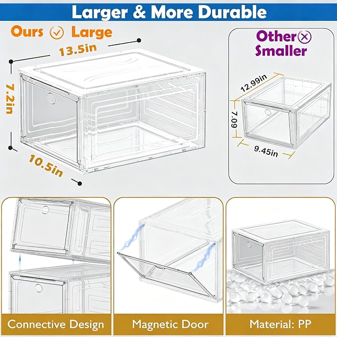 Thickened Clear Shoe Storage Organizer - Image 3
