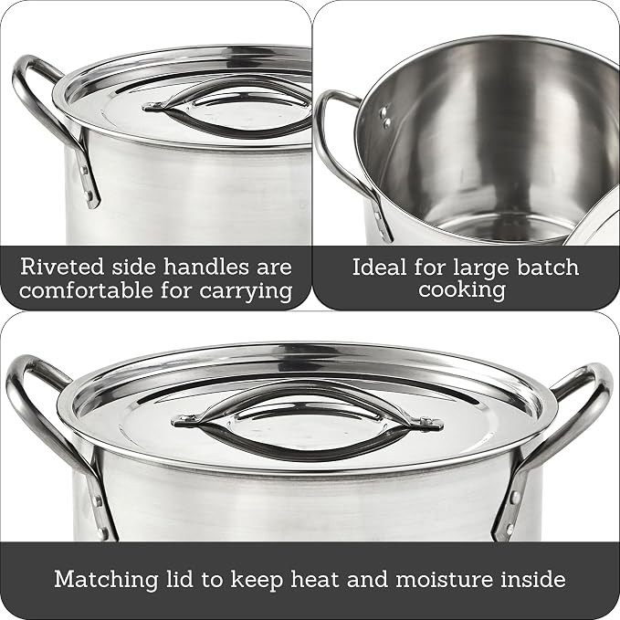 IMUSA 16Qt Stainless Steel Stock Pot - Image 2