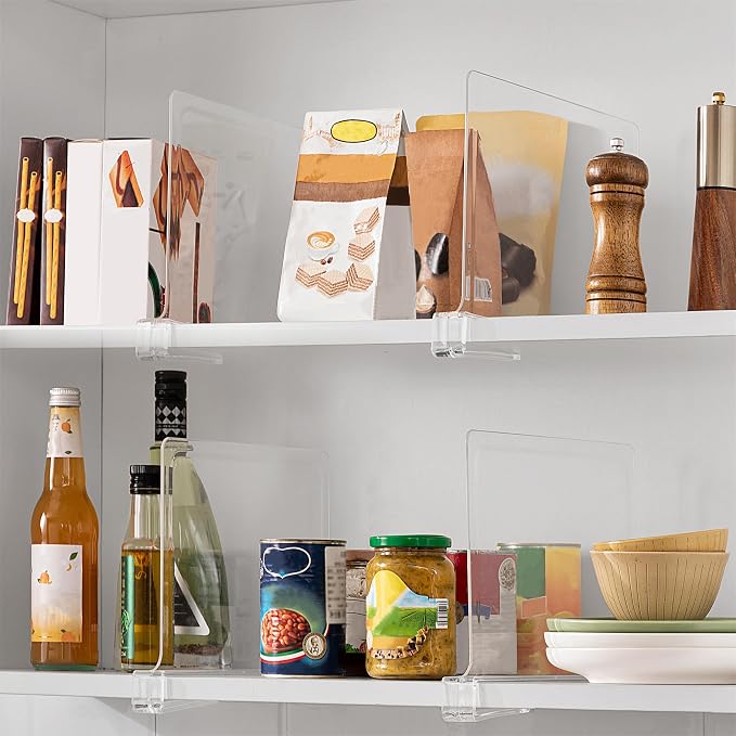 HBlife 7 Pack Clear Shelf Dividers, Vertical Purse Organizer - Image 8