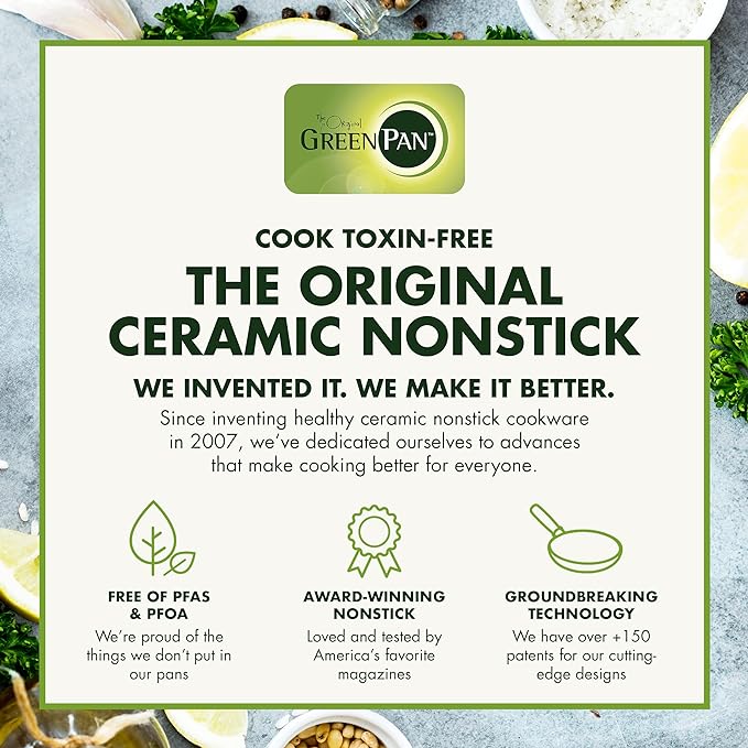 GreenPan Dover Healthy Ceramic Nonstick, Dishwasher Safe, Comfort Grip Handle - Image 7