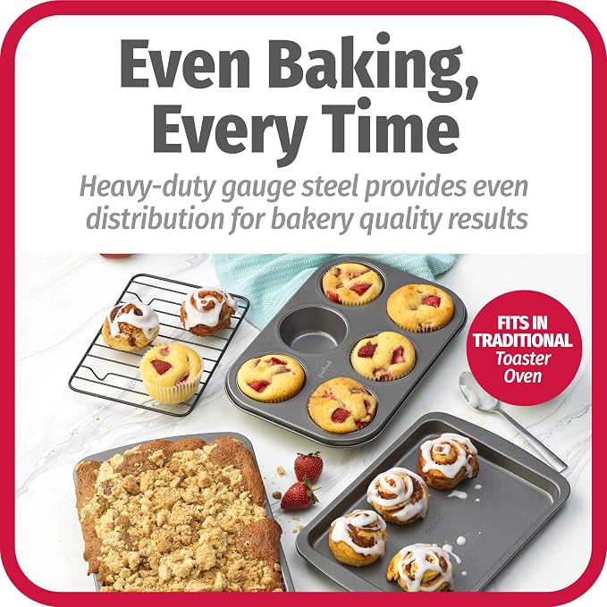 GoodCook 4-Piece Nonstick Steel Toaster Oven Set - Image 3
