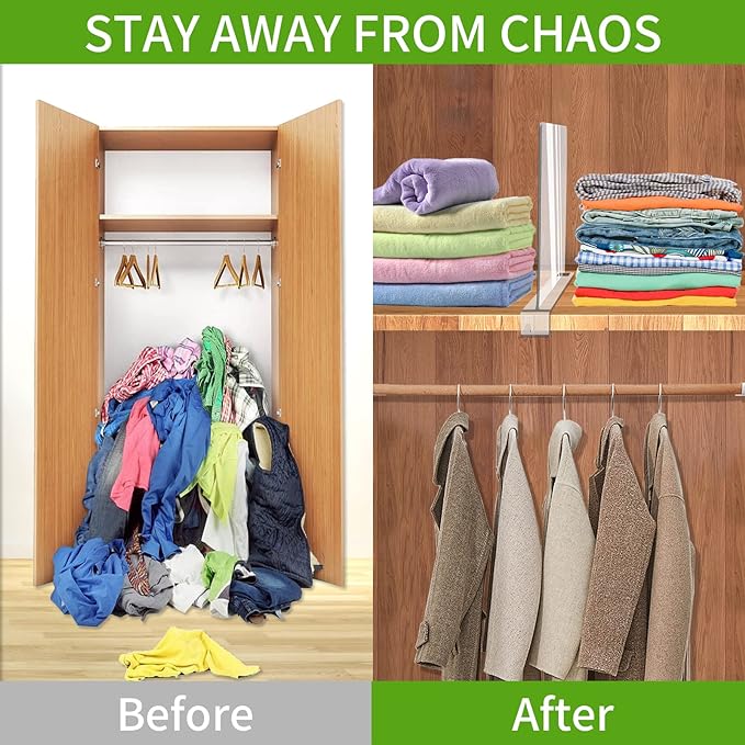 Acrylic Shelf Dividers for Closet Organization, Adjustable Acrylic Bookshelf - Image 6