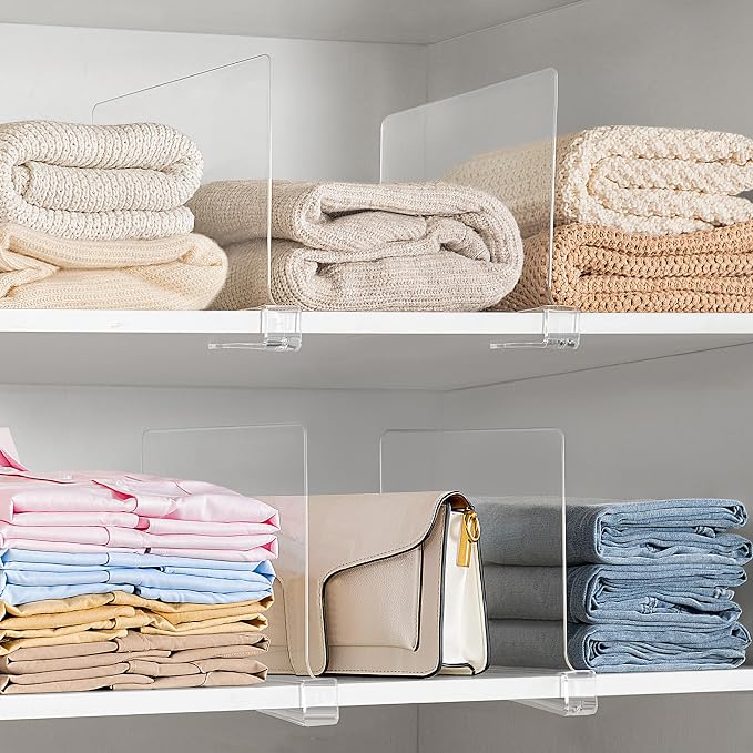 6 Pack 12 Inches Clear Shelf Dividers - Image 7
