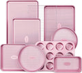 HONGBAKE 9-Piece Baking Pans Set Nonstick, Stackable Non Toxic Bakeware Sets by HONGBAKE