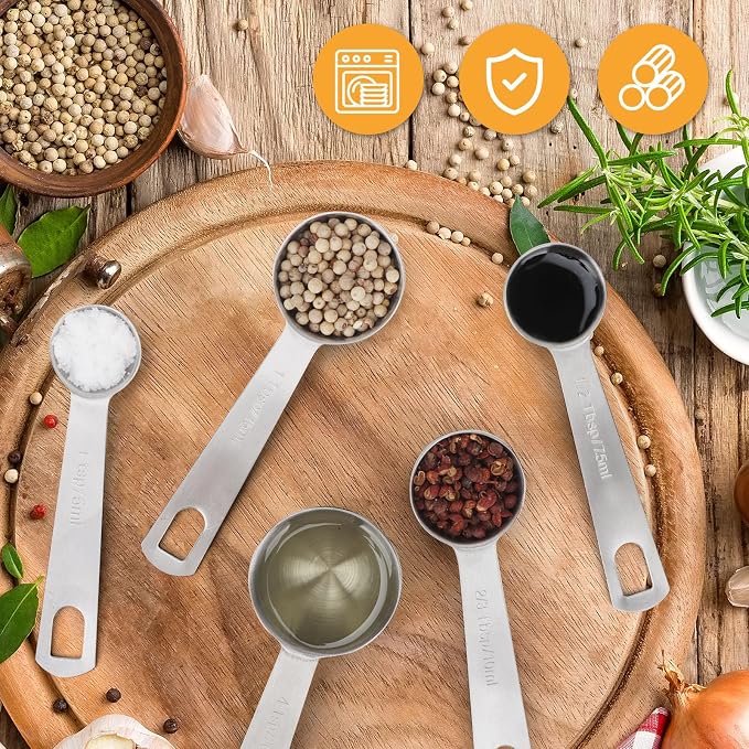 2 PCS 1 1/2 Teaspoon Stainless Steel Single Measuring Spoon - Image 6