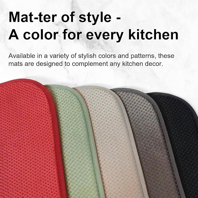 Dark Gray Dish Drying Mats 17” x 24” – Extra Large Kitchen Drying Mat - Image 6