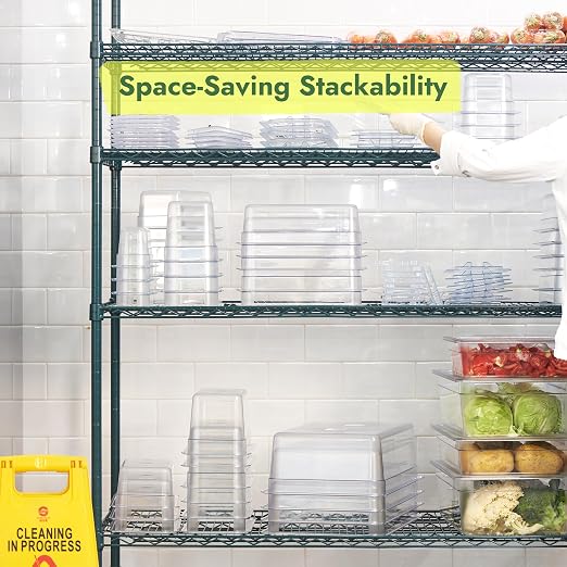 CURTA 6-Pack 1/9 Size 4" Deep NSF Polycarbonate Food Pans - Image 5